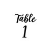 Vinyl Art Decal - Seating Chart Table Numbers 1-12 -