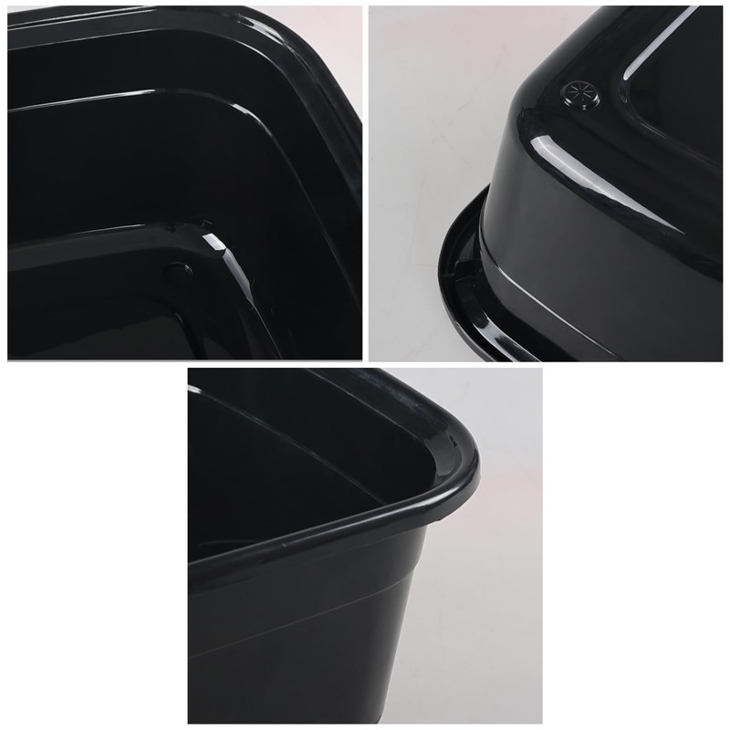 Asking 14 Quart Rectangular Plastic Dish Pan Tub, Portable Washbasin,