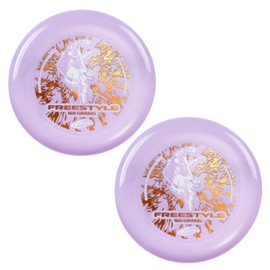 FRISBEE Freestyle Disc 160g, 10.5 Inch, Durable and Flexible PE for Outdoor Beach, Family Fun -2 Pack