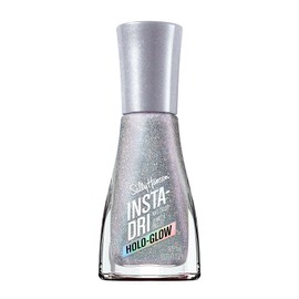 Sally Hansen Insta-Dri Holo-Glow Nail Polish | Quick Dry, Long Lasting, Streak-Free Shine | Semi-Opaque, Shimmer | 103 Euphoric | Holographic Gray Nail Color
