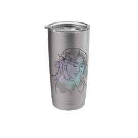 Woman Face Line Art Minimalistic Watercolor Aesthetic Stainless Steel Insulated Tumbler