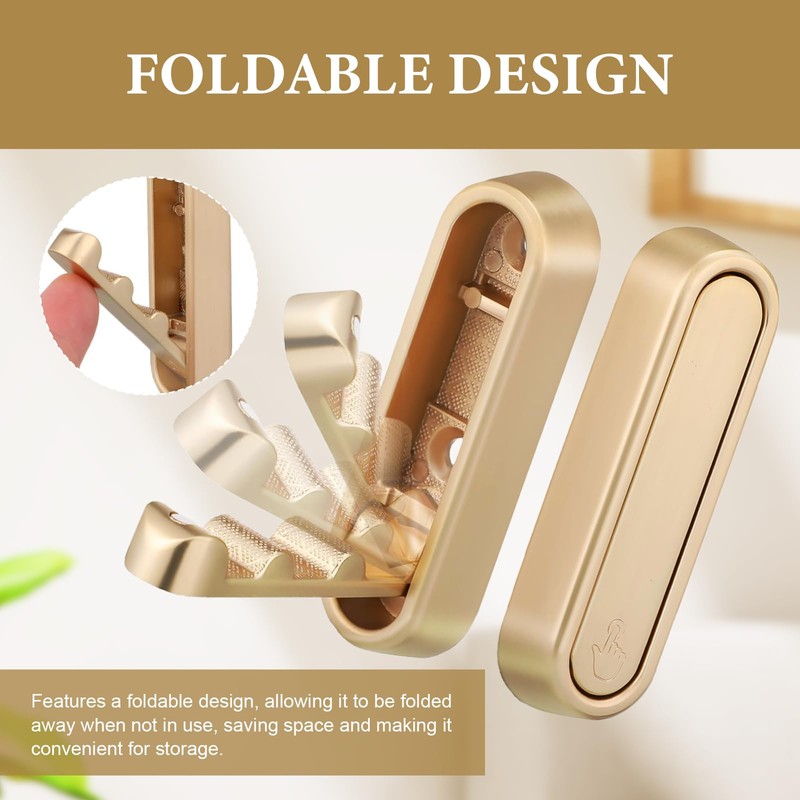 Carreneu Foldable Coat Hook, 90° Wall-Mounted Coat Hook, Foldable, Invisible