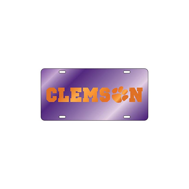 Clemson Tigers Purple Laser Cut (Orange Clemson) Car Tag