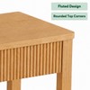 Fluted Light Oak Desk with 2 Drawers - 39 Inch