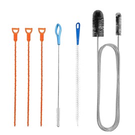 6-Piece Multi-Use Drain Unclogger & Hygiene Kit ， Bathroom/Kitchen Sink Hair Removal Tool ， Clog-Free Plumbing Maintenance ， Eco-Friendly Blockage Solution