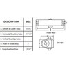 Cal-Royal CRN900PBF N900PBFALUM 900 Aluminum Surface Mount Door Closer