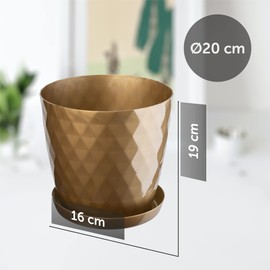 Kadax Decorative Flower Pot, for Flowers and Plants, with bottom tray, Made of Light and Durable Material