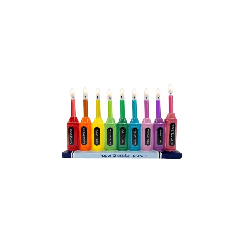 Rite Lite Ceramic Hand Painted Crayon Menorah