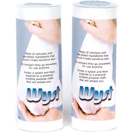 Wysi Wipe - Expandable Multi-Purpose Wash Cloths, Just Add Water - 2 Rolls of 20 Pucks (40 Pucks Total)