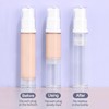 Juxiamal 3pcs Empty Airless Pump Bottles Refillable Clear Travel Lotion