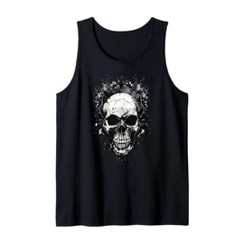 Gothic Skull Face Emo Aesthetic Nocturnal Reaper Dark Art Tank Top