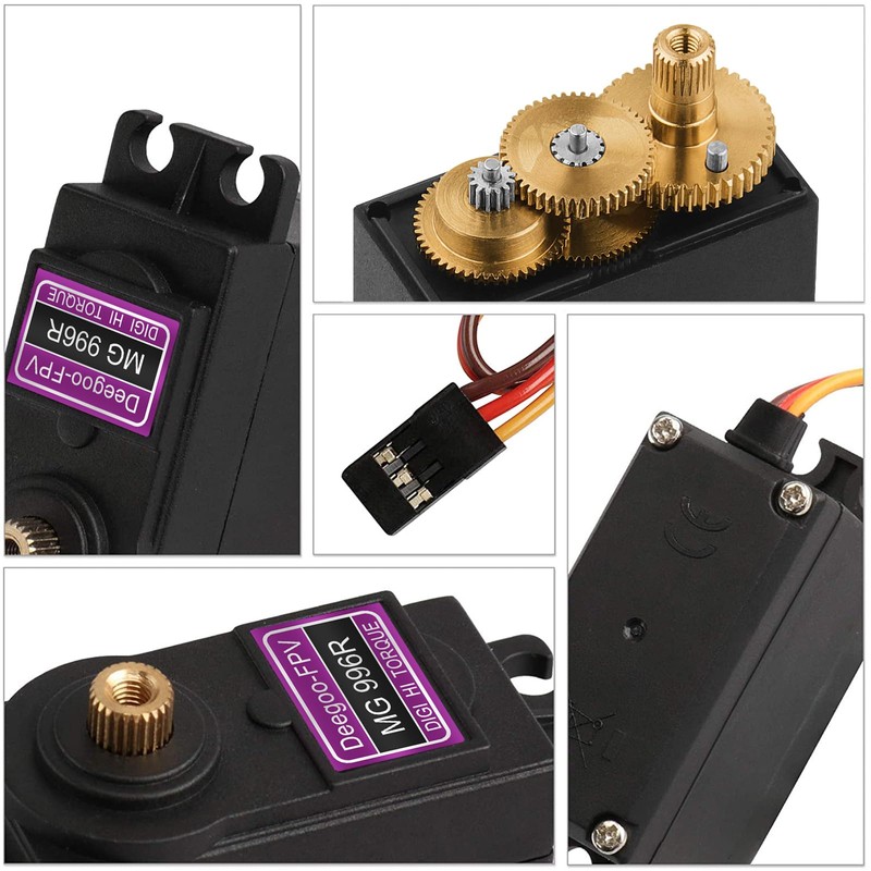 4 Pack MG996R Servo Motor, 55g Fully Copper Gear High