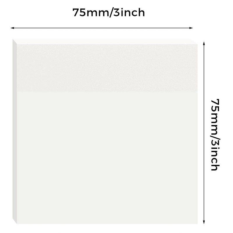 Evergreen Goods 12 Pads Smudge-Free Transparent Sticky Notes with Glitter,