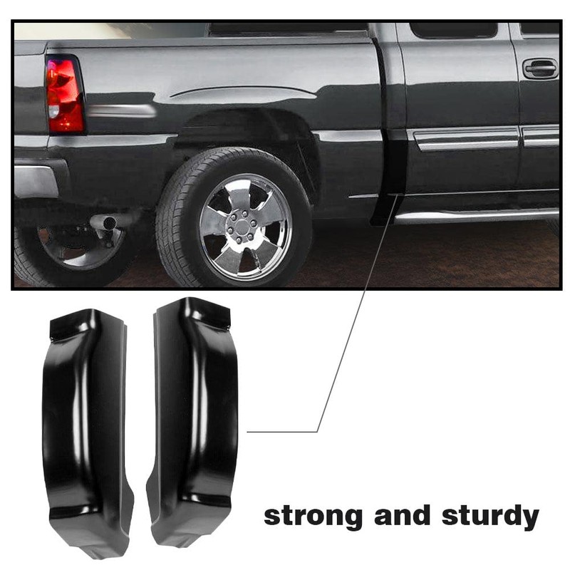 2Pcs Cab Corners Covers Compatible with 99-07 Chevy Silverado Sierra