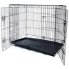 YML 42-Inch 2-Door Heavy Duty Dog Crate, Black