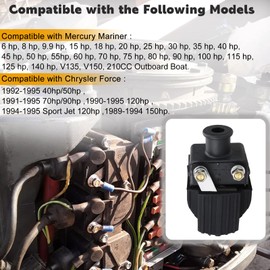 18-5186 Ignition Coil Compatible with Mercury Mariner Outboard Boat 6-125HP 140HP V135 V150 210CC Chrysler Force 40Hp -150HP,Replace 339-832757A4 339-7370A13 339-832757B4(4PCS)
