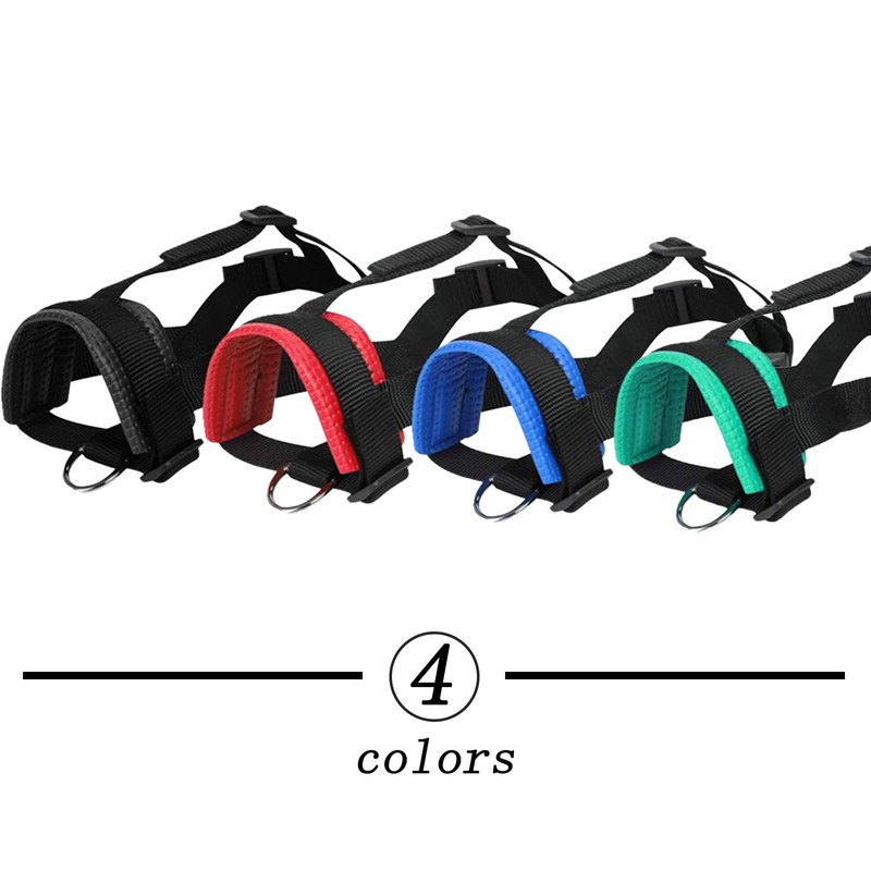 ILEPARK Nylon Dog Muzzle with Head Strap for Small, Medium,