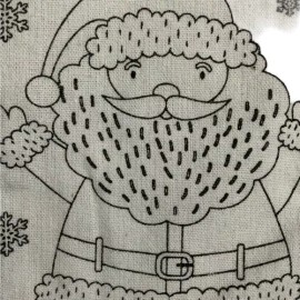 Simply Holiday Christmas Stocking Color Your Own Canvas Fabric Stocking With Markers 15 inches