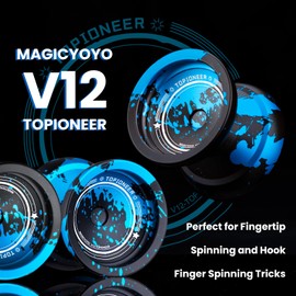 MAGICYOYO Yoyo V12 Responsive Yoyo for Kids 8-12 or above, Finger Spin Yoyo Tricks Yoyo, Professional Unresponsive Yoyo for Pros, Includes 12 Strings and Complete Accessory Kit for Tricks