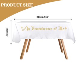 TALPGOD in Remembrance of Me Altar Frontal Holy Communion Table Cloth Cover 88.2x52in,Communion Table Cloths for Church and Baptism Altar Cloth Supplies (Gold Embroidery)