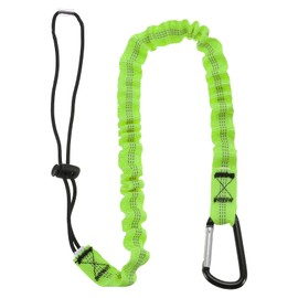 MECCANIXITY Retractable Tool Lanyard 3ft with Single Aluminum Buckle and Adjustable Loop End, Maximum Weight Limit 10KG / 22lb, Safety Fall Protection Tools Leash, Green