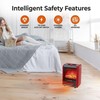 Comfort Zone Electric Mini Fireplace Space Heater with Realistic 3D