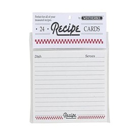 Weatherbee Recipe Cards, 3-Inches x 5-Inches, Set of 24