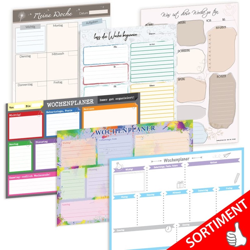 PRICARO Dandelion Magnetic Weekly Planner A4 25 Sheets (Pack of