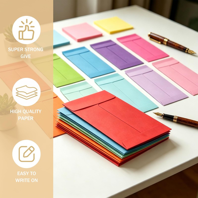 150 PCS 2.25"×3.5" Small Coin Envelopes