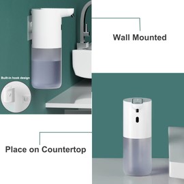 SeenVo Automatic Soap Dispenser,13.5oz Touchless Foaming Soap Dispenser Hand Free Bathroom Countertop Soap Dispensers with 4 Level Soap Volume Design