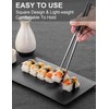 FOFAYU Metal Reusable Chopsticks 2 Pairs Titanium Plated Stainless Steel