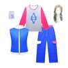 ROSEZUZU Zombies Grils Outfits 5PCS Suits Top Pant and Wristband