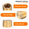 sourcing map 8 Pcs Brass Plug Hex Counter Sunk Plug,