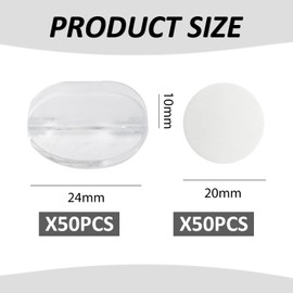 WUFGWBD 50 Pieces Of Transparent Card Holder, 50 Pieces Of Double-Sided Round Tape, Business Card Holder, Acrylic Card Holder, Memo Holder, Acrylic Business Card Holder, Playing Card Holder