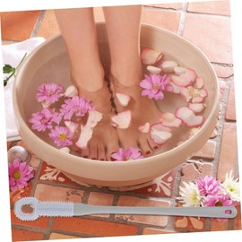 PACKOVE Silicone Foot Scrubber Brush Handle Toe Cleaner Soft Bristles Gentle Foot Care for for Cleaning Between Toes Elegant Design