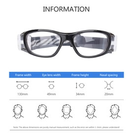 anteojos deportivas para niños, de baloncesto, fútbol, de seguridad, resistentes a los golpes, anteojos protectoras para niños, anteojos deportivas (marco negro, almohadilla naranja)