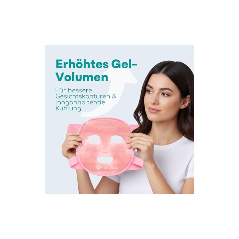 Medi Grade Cooling Mask Face and Cooling Eye Pads, Pink