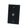 BOPLAT 1 Port Coax Cable Wall Plate Glossy Black -