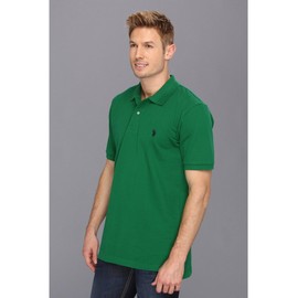 U.S. Polo Assn. Men's Classic Polo Shirt, Kelly Green Navy, L