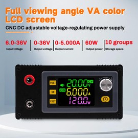 Buck Boost Converter Step Up Down Converter DC Converter Voltage Regulator 12 V DC 6-36 V to DC 0-36 V 60 W 5 A, VA Colour LCD, Solar Charging Module Voltage Regulator (XY-SK60 Finished Product)
