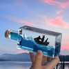 Unsinkable Boat Black Pearl Pirate Ship in a Box Bottle