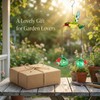 Hand Blown Glass Hummingbird Feeder–Unique Hummingbird Feeders for Outdoors Hanging