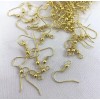 100 pcs Gold Plate Ear Wire French hook Earrings w/Ball