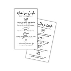 Wickless Candle Safety and Care Instruction Cards 50pk 2x3.5” for Warmers Flameless Client How to Use Scent Labels Tags Stickers for Bags Homemade Dried Herbs