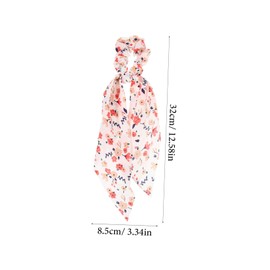 Outanaya 5pcs Floral Hair Scrunchies Tails Stretchy Elastic Hair Ties for Women Fashion Ponytail Holders Accessories for Everyday Wear and Special Occasions