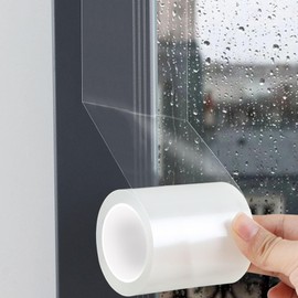 Transparent Window Sealing Tape,2.75 Inch x 66 FT,Window Insulation for Winter,Weather Stripping Heavy Duty,Clear Draft Seal Tape for Doors Windows and Ac,No Residue