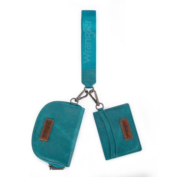 Wrangler Keychain Wallet Wristlet Wallets for Women Dual Pouch Wristlet