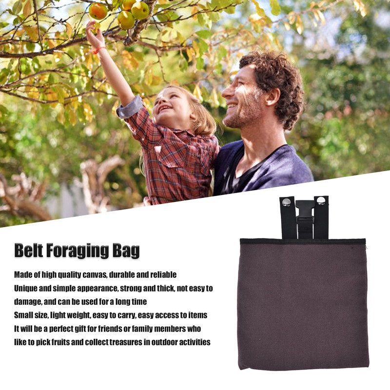 Foraging Bag Canvas Foldable Portable Thick Unique Simple Appearance Belt