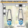 VNDUEEY Strong Magnetic Hooks, 150Lbs 4 Pack Neodymium Grade-52 Magnet
