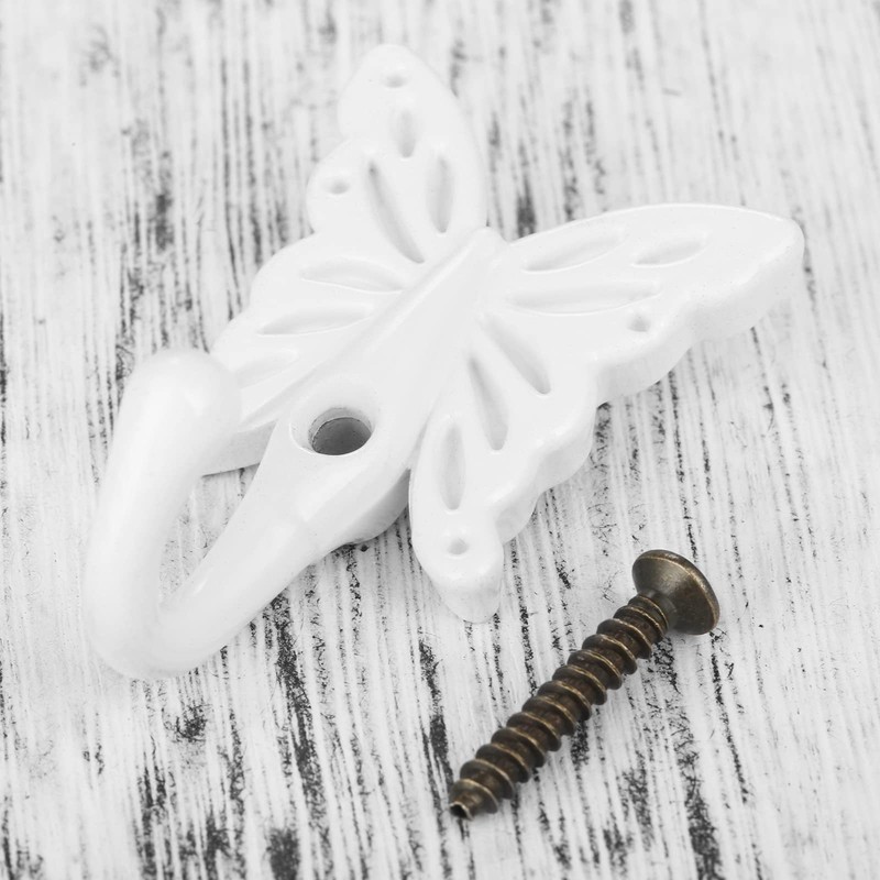 Mgoodoo butterfly hooks for wall,Antique Decorative Wall Hooks 2 pack